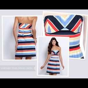 Vineyard vines curtain bluff strapless dress